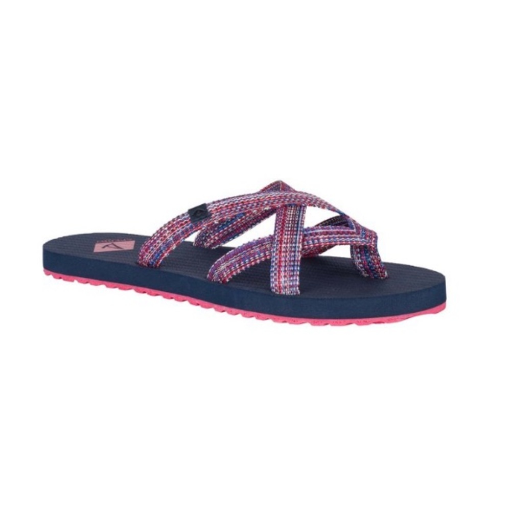 Sperry Top Sider Navy & Red Calypso Sandal Women’s Size 5 Medium